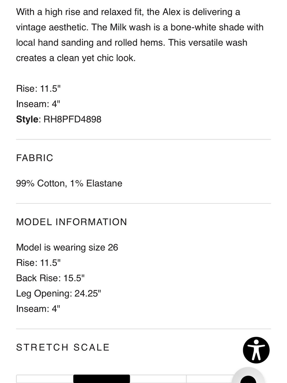 THE ALEX
HIGH RISE SHORT // VINTAGE STRETCH /
ROLLED HEM - Picture 12 of 12